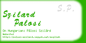 szilard palosi business card